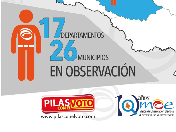 Infografía MOE: Mapa de Observación MOE Internacional para el Plebiscito de refrendación de los Acuerdos de Paz