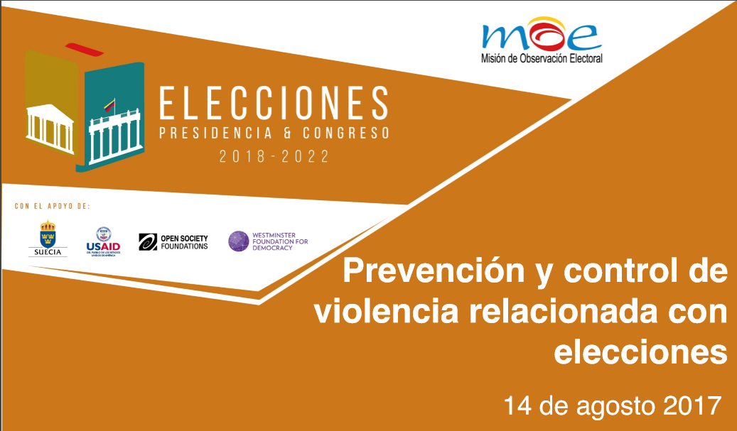 Prevención y control de violencia relacionada con elecciones