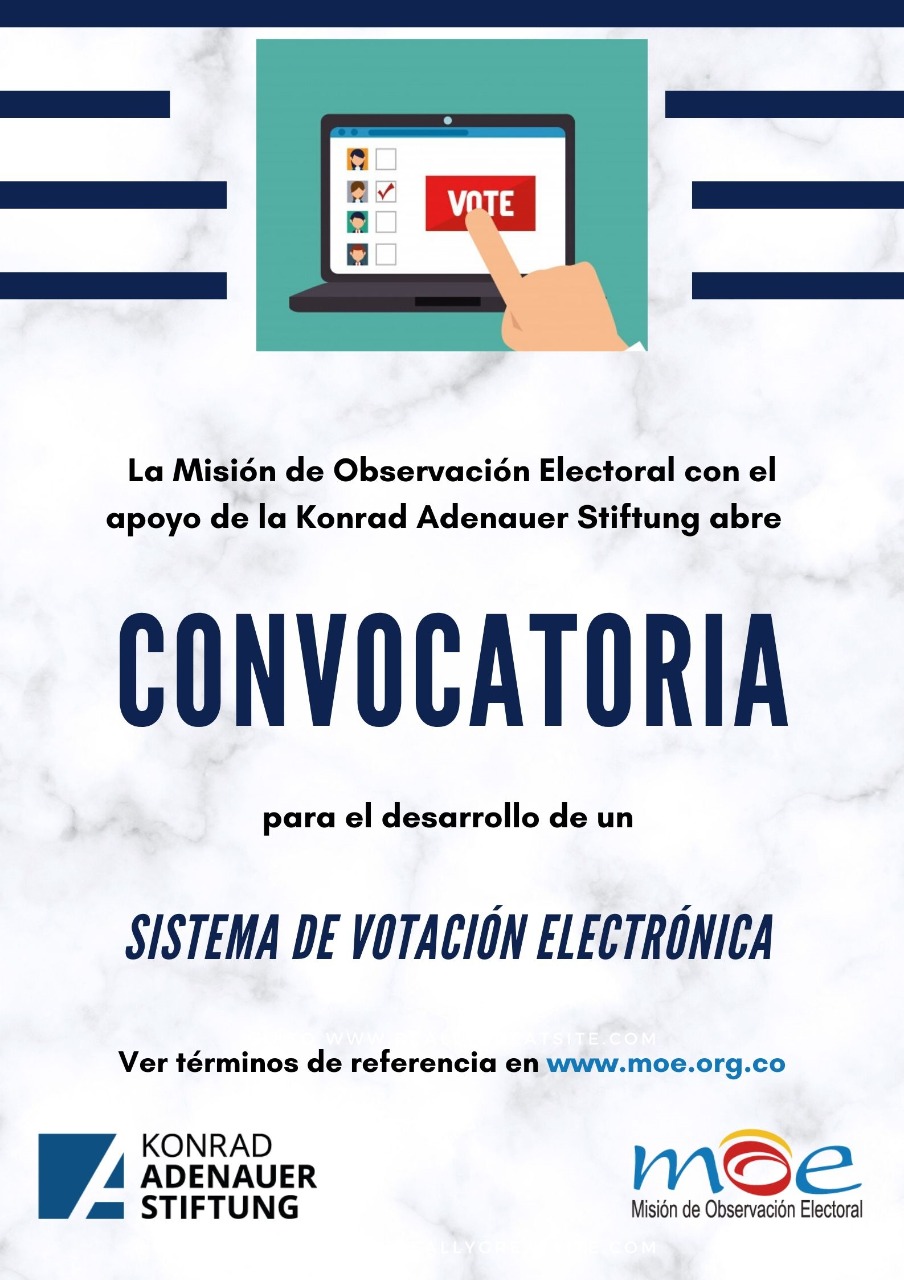 Convocatoria para desarrollar un Sistema de Votación Electrónica -MOE- abierta hasta el 26 de junio.