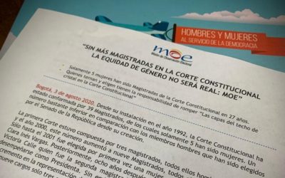 ‘Sin más magistradas en la corte constitucional la equidad de género no será real’: MOE