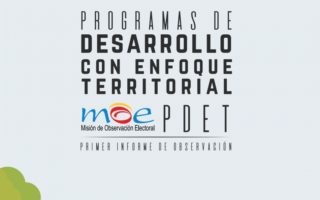 Primer informe programas de Desarrollo con Enfoque Territorial