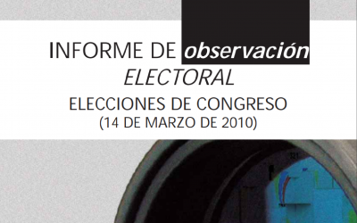 Informe MOE Observación Electoral Elecciones Congreso 2010
