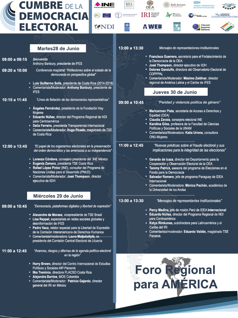 Participación en la Cumbre de la Democracia Electoral