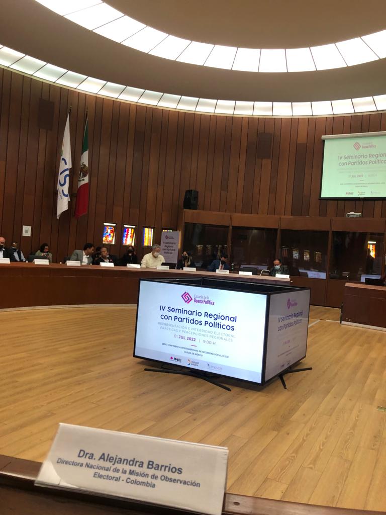 Participación en el IV Seminario Regional con partidos políticos – Escuela de la Buena Política