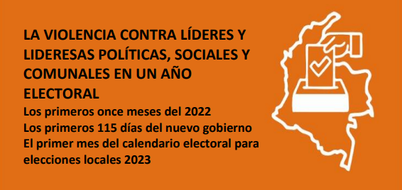 Informe de violencia contra líderes y lideresas políticas, sociales y comunales