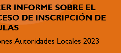 Tercer informe sobre el proceso de inscripción de cédulas – Elecciones de Autoridades Locales 2023