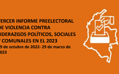 Tercer informe preelectoral de violencia contra liderazgos políticos, sociales y comunales en el 2023
