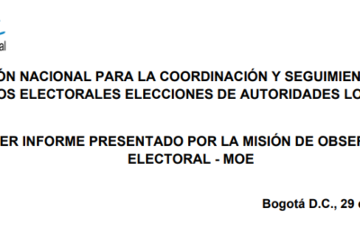 Tercer informe: Comisión Nacional para la coordinación y seguimiento de los procesos electorales elecciones de autoridades locales 2023