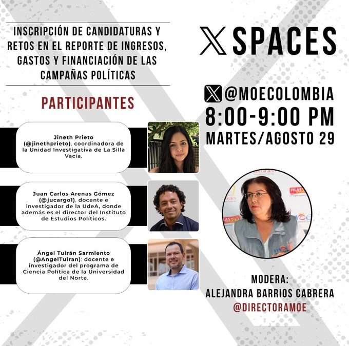 #TwitterSpace: Inscripción de candidaturas y retos en el reporte de ingresos, gastos y financiación de campañas políticas