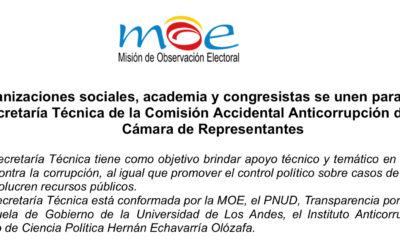 Organizaciones sociales, academia y congresistas se unen para crear la Secretaría Técnica de la Comisión Accidental Anticorrupción de de la Cámara de Representantes