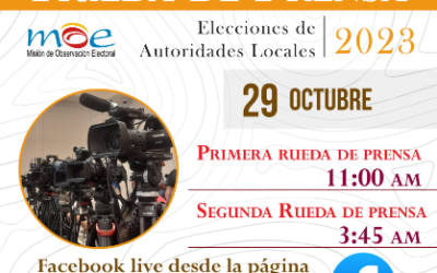 Cubrimiento observación electoral – Elecciones de Autoridades Locales 2023