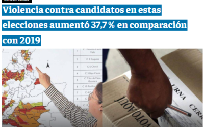 Violencia contra candidatos en estas elecciones aumentó 37,7 % en comparación con 2019