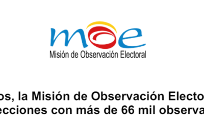 A lo largo de 18 años, la Misión de Observación Electoral de Colombia haobservado 141 elecciones con más de 66 mil observadores electorales