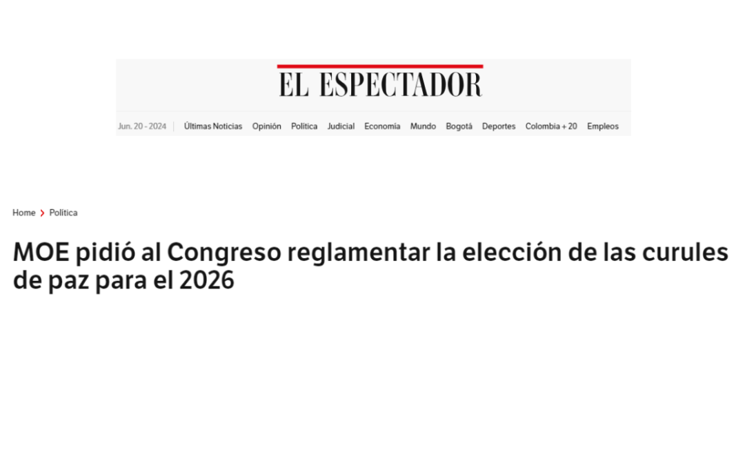 MOE pidió al Congreso reglamentar la elección de las curules de paz para el 2026- El Espectador