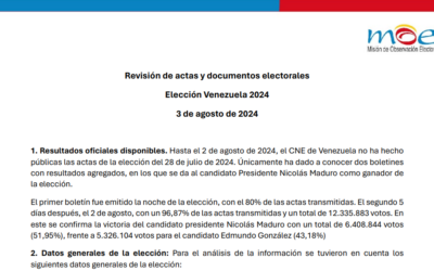 Revisión de actas y documentos electorales: Elección Venezuela 2024