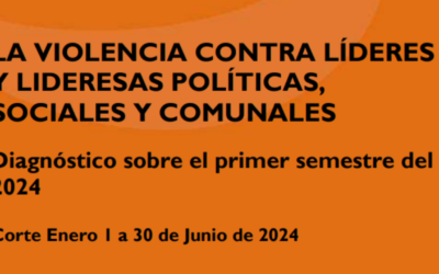 La violencia contra líderes y lideresas políticas, sociales y comunales: Diagnóstico sobre el primer semestre del 2024 (Corte: enero 1 a junio 30 de 2024)