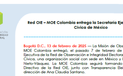 MOE Colombia entrega la Secretaría Ejecutiva a Alianza Cívica de México