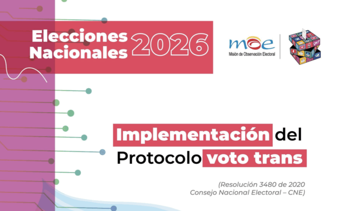 Elecciones Nacionales 2026 – Implementación del Protocolo de Voto Trans (Resolución 3480 de 2020 Consejo Nacional Electoral – CNE)